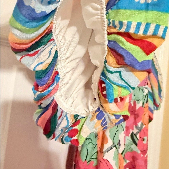 JODIFL Vibrant Floral and Stripe Blouse - Picture 4 of 7